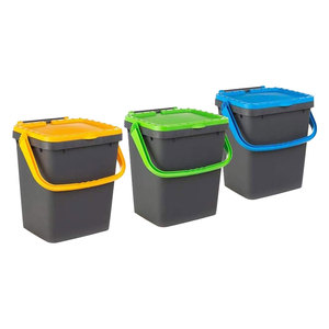 Supporto per Collettore Differenziale 'ecoplus' 10 Lt. - Corpo del mobile marrone 24 x 25,5 x H 29,5 cm - Product Image 1