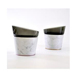 Juego de 2 Tazones Redondos para Comida, Hechos a Mano, de Mármol Blanco y Negro, Comedero para Mascotas, Tazones para Comida de Home Arts - Product Image 4