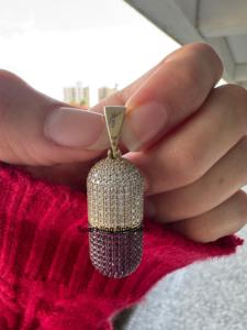 Pendentif personnalisé en argent S925 Moissanite glacé plaqué or pour le rappeur Hip Hop bijoux cubains - Product Image 4