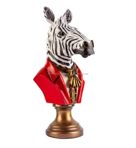 2024 più venduto Pop Art Zebra busto statua scultura animale decorazione scaffale casa ufficio negozio regalo contemporaneo souvenir nuove tendenze