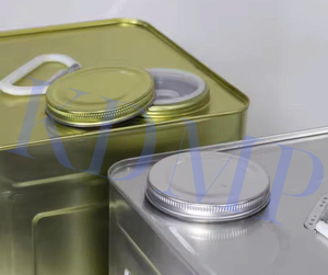 Boîte de conserve carrée de 18l avec poignée en métal étanche pour peinture, solvant, emballage d'huile chimique, impression personnalisable - Product Image 2