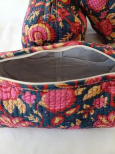 <b>Toiletry</b> Pouches for <b>Women</b> With Zipper in 3 Pcs Handmade Block Printed <b>Toiletry</b> Pouch Makeup Accessory Cosmetic Organizer - Product Image 6