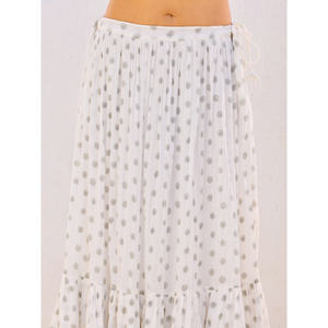 Falda lápiz de gasa de algodón Nira Mulmul para mujer de oficina, talla grande - Product Image 2