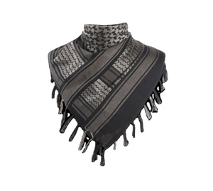 Shemagh keffiyeh ผ้าฝ้าย100% กลางแจ้งสไตล์ชาติพันธุ์สีทึบมีหมวกผ้าแคนวาสมีพู่ลายพรางทะเลทรายสำหรับใส่โลโก้เดินเขา - Product Image 6