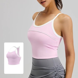 Custom Wholesale High Performance Women Yoga Tank Top Slim Fit Soft Stretchable <b>Fabric</b> Fitness Workout Tank Top - Product Image 3