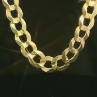 Nouveau design Look autoritaire populaire Meilleure vente 14k Chaîne gourmette cubaine solide pour hommes avec un collier à fermoir mousqueton sûr pour hommes