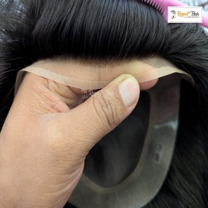 REGENT BWFL tupé de encaje frontal de trama atada a mano 100% densidad disponible al por mayor tupé de hombre Remy pelucas humanas rectas hechas a mano - Product Image 2