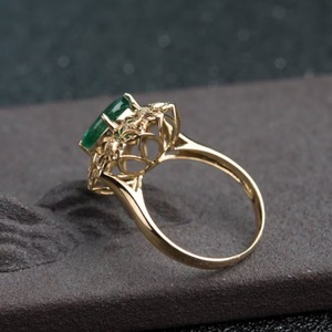Handmade Vintage Lab Stone Engagement <b>Ring</b> Women 925 Sterling Silver Gold Plated <b>Indian</b> Weddings Wholesale Fine Jewelry - Product Image 2