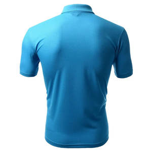 Polo de Rendimiento para Hombre |   Impresión por sublimación floral abstracta en azul cian y azul real |   Camiseta Deportiva Transpirable que Absorbe la Humedad - Product Image 2