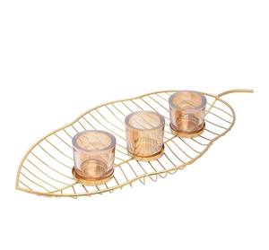 Top Selling Handmade Iron Leaf Shaped <b>Candle</b> Holder Black Gold Customized Luxury Unique Reasonably Priced Stone <b>Lanterns</b> <b>Candle</b> - Product Image 1