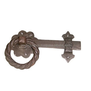 Loquet de porte à anneau durable avec revêtement en poudre noire, autres quincaillerie pour loquet de porte - Product Image 1