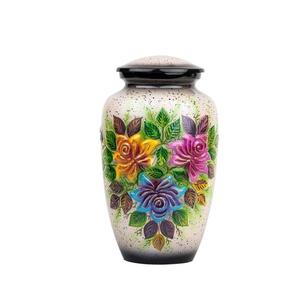 Handmade Floral Carved <b>Urn</b> for Human Ashes Large Personalized Cremation Handcrafted <b>Dogs</b> Ashes - Product Image 3