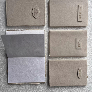 Artículos promocionales ecológicos de papel de trapo de algodón con borde de cubierta elegante hecho a mano - Product Image 1