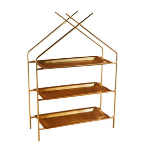 Support à gâteau en métal à 3 niveaux pour présentation de gâteaux de mariage et de desserts - Product Image 3