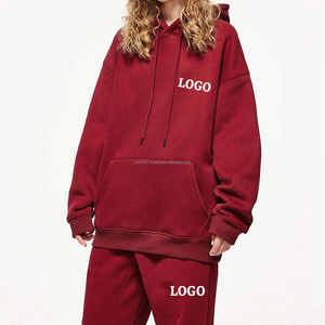 Ensemble de survêtement à capuche isolé pour l'hiver pour hommes, en polaire doux, uni, vêtements de sport pour l'entraînement par temps froid et usage quotidien - Product Image 5