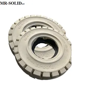 MR-SOLID 7.00-12 नॉन-मार्किंग औद्योगिक टायर फोर्कलिफ्ट पंचर-प्रूफ सफेद फोर्कलिफ्ट टायर वियतनाम आपूर्तिकर्ता के लिए उच्च गुणवत्ता वाले टायर