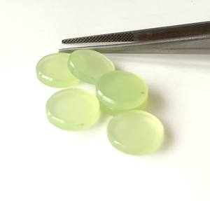 Prehnita Natural, Calcedonia, 5mm-20mm, Redonda, Plana por Ambos Lados, Gema Suelta, Forma de Moneda Pulida, Calibrada, con Cambio de Color - Product Image 4