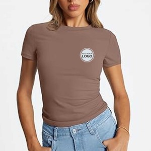 เสื้อยืดออกกำลังกายสไตล์ Y2K ผลิตจากโพลีเอสเตอร์ 88% และสแปนเด็กซ์ 12% - Product Image 3