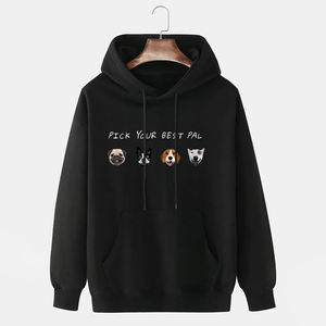 2025 fabricant en gros de haute qualité polaire pull à capuche hommes personnalisé sérigraphié solide motif sweat hiver - Product Image 5