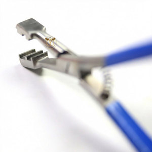 Hair <b>Extension</b> Flat Head Pliers Stainless Steel Micro Ring <b>Bead</b> Crimping Opening & Removal Tool Spring Loaded Non-Slip Handle - Product Image 2