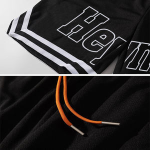 กางเกงขาสั้นตาข่ายโพลีเอสเตอร์100% เล่นกีฬาฤดูร้อนเอวปานกลางแห้งเร็วลายพื้นสำหรับกีฬาวิ่งยิมบาสเก็ตบอลลำลอง - Product Image 6