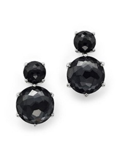 Boucles d'oreilles rondes en argent Sterling 925 avec pierres précieuses d'onyx noir, nouvel arrivage - Product Image 1