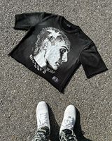 T-shirts formels unisexes en mélange de coton et de fibres de bambou, couleur unie, étiquette personnalisée, 300GSM/260g, impression numérique non tissée, écologiques
