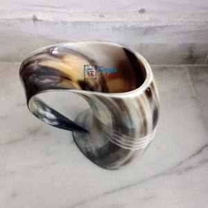 Tanishka Exports Tasse en corne de 6 pouces de style médiéval, finition naturelle brillante, haute qualité, meilleur cadeau pour les boissons chaudes/froides, moderne - Product Image 5