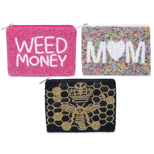 Handmade Beaded Coin Purse Pocket Money Purse <b>Teens</b> Beaded <b>Wallet</b> Colorful Beaded Coin Purse Wholesale Custom Beaded Pouch - Product Image 3