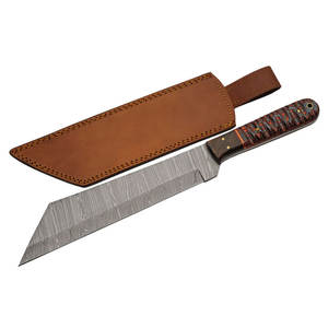 Tracker <b>Knife</b> Handmade Damascus Pattern Steel With Full Tang Handle For Outdoor Camping Cooking And Utility Use - Product Image 2