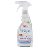 Limpiador de superficies de vidrio KLAR Eco Sensitive 500ml Sin fragancia Sin rayas Vegano Altamente concentrado con más del 80% de ingredientes activos