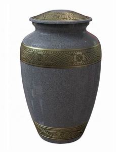 Urna de cremación de diseñador de metal con acabado de estilo americano brillante, decoración interior para cenizas humanas, urna de cremación americana para adultos - Product Image 1