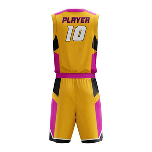 เสื้อบาสเก็ตบอลสำหรับ2025ชุดเครื่องแบบทีมบาสเก็ตบอลสีขาวและสีทองแบบระเหิด - Product Image 3