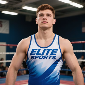 Maillots de lutte internationale Logo imprimé personnalisé costumes de lutte maillots pour hommes lutte de haute qualité - Product Image 2