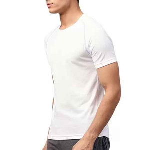 Camiseta personalizada con logo privado para hombre, ropa deportiva para gimnasio, lisa, Blanca - Product Image 1