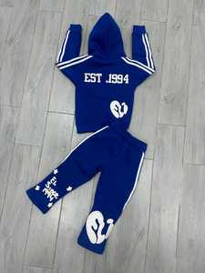 Conjunto Deportivo Personalizado para Hombre, de Algodón Grueso, Estilo Vintage, con Estampado Gráfico, Lavado Ácido, 2 Piezas - Product Image 4