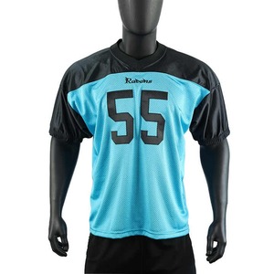 Service OEM Vêtements de football américain personnalisés sublimés de qualité Maillot de football américain vierge en polyester pour hommes T-shirt athlétique d'entraînement en maille - Product Image 2