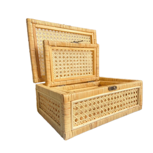Vente chaudeRangement de panier en rotin tissé artisanal à partir de 100% fibre de rotin naturel adapté aux meubles de maison fabriqués au Vietnam - Product Image 3