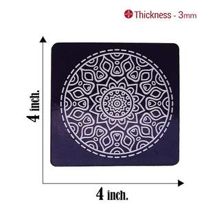 Posavasos de Madera Natural de Lujo, Estilo Bohemio, Ecológico, Hecho a Mano, Diseño Personalizado para Protección de Mesa, Decoración, Origen India - Product Image 6