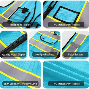 Chaleco de Seguridad de Alta Visibilidad, Resistente, con 2 Bolsillos, Reflectante y Transpirable para Hombre, Hecho en Pakistán, Ropa de Trabajo de Alta Calidad - Product Image 6