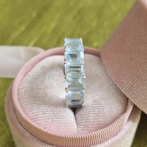 Anillo de Boda Vintage de Plata de Ley 925 con Zirconia Cúbica, Corte Radiante, Engaste de Bisel, Anillo de Compromiso - Product Image 2