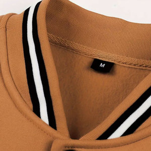 Nueva chaqueta de béisbol informal bordada con letras de Otoño/Invierno para hombre, tela de punto, ajuste Regular, chaqueta universitaria de manga larga - Product Image 5