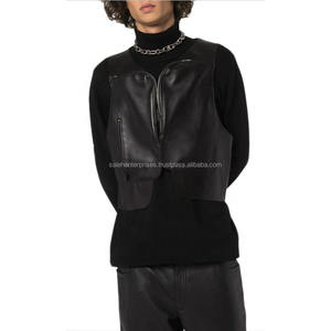 Oem Service Factory Made Mujeres Biker Chaleco de cuero Precio barato Venta caliente Algodón Mujeres Biker Chaleco de cuero de algodón - Product Image 2