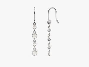 925 argent Sterling topaze blanche pierres précieuses boucles d'oreilles bijoux à la main Style Boho boucles d'oreilles bijoux pour femmes cadeau de mariage pour femme - Product Image 2