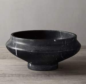 Bol rond en marbre de pierre blanc pour la salle à manger et le service à la maison moderne Vaisselle en marbre Bol de service élégant - Product Image 5