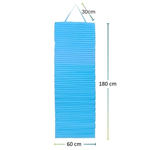 เสื่อปิกนิกชายหาดหุ้มฉนวนสีชมพู/ฟ้าขนาด180x60ซม. พร้อมสายคล้องไหล่สำหรับพักผ่อนในทะเลหรือตั้งแคมป์ - Product Image 2