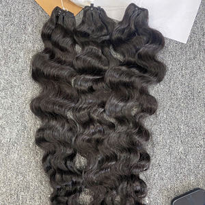 Extensions de cheveux vierges cambodgiens ondulés bruts, double trame machine, commande en gros, style vague naturelle - Product Image 3