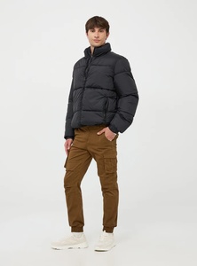 ODM High Quality Premium Men's Quilted Bubble Jacket Custom Stand Collar Puffer Bomber Coat Made <b>Zip</b> <b>Up</b> Stand Collar Men Jackets - Product Image 3
