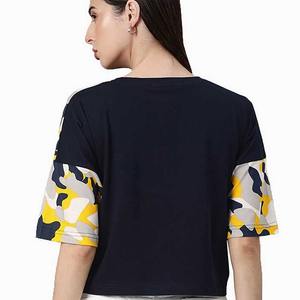 2025 venta al por mayor verano Mujer estilo Sexy Camiseta de manga corta cuello redondo de punto de moda Crop Top Slim Causal señora camiseta - Product Image 2