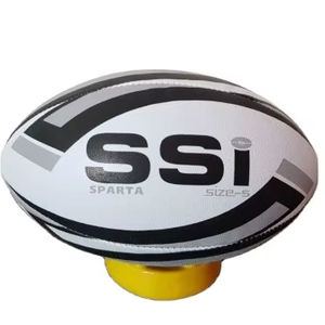 ลูกรักบี้คุณภาพพรีเมี่ยมทนทานยางก่อสร้างที่มีการเก็บรักษาอากาศสูงด้ามจับที่ดีสำหรับโค้ชทีมกีฬา - Product Image 1